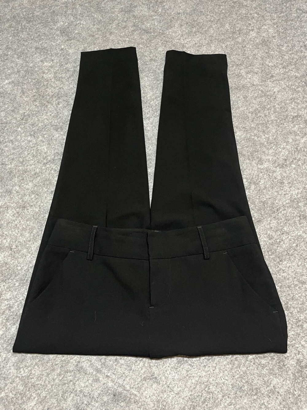 Alice + Olivia Black Tailored Trousers with Stitched Detail